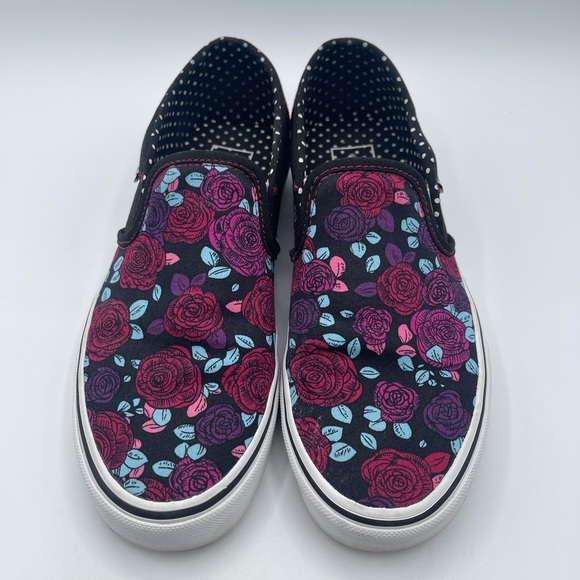 VANS Old Skool Shoes 508731 Floral Black with Roses Women's Size US 8 - Picture 3 of 8